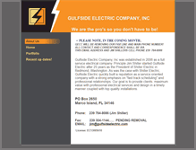 Tablet Screenshot of gulfsideelectric.com